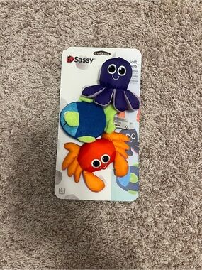 Sassy Purple Octopus & Orange Crab Plush Toys - Bright Sea Creatures